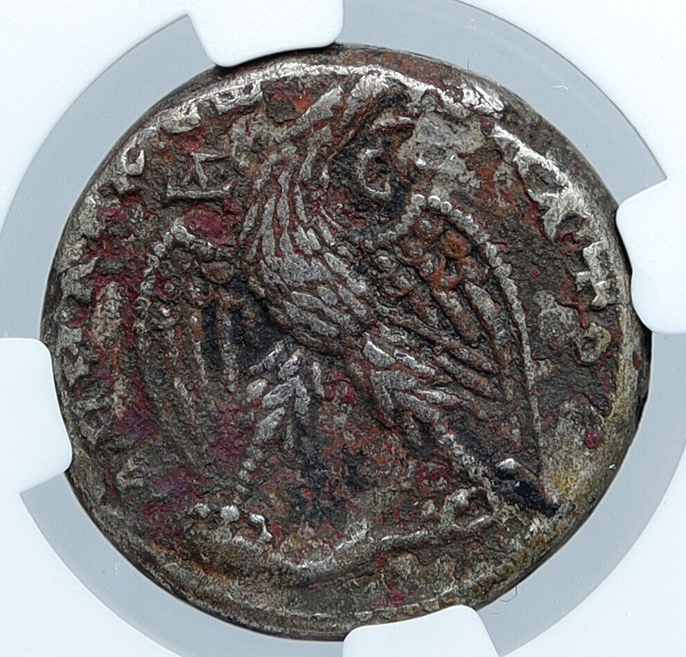 MACRINUS 217AD Antioch Tetradrachm Authentic Ancient Roman Coin Eagle NGC i59870