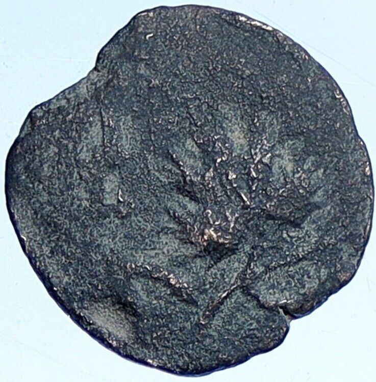 Authentic JEWISH WAR v ROMAN 68AD Yr3 JERUSALEM Coin AMPHORA Hendin 1363 i114346