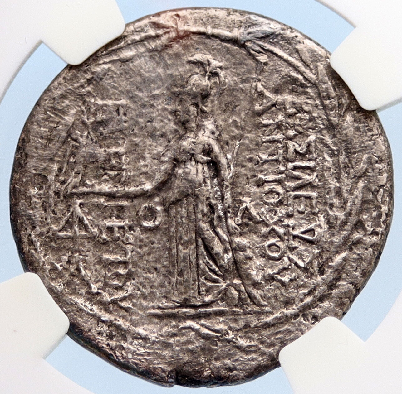 Antiochos VII SELEUKID Ariarathes VII Tetradrachm Silver Greek Coin NGC i60184