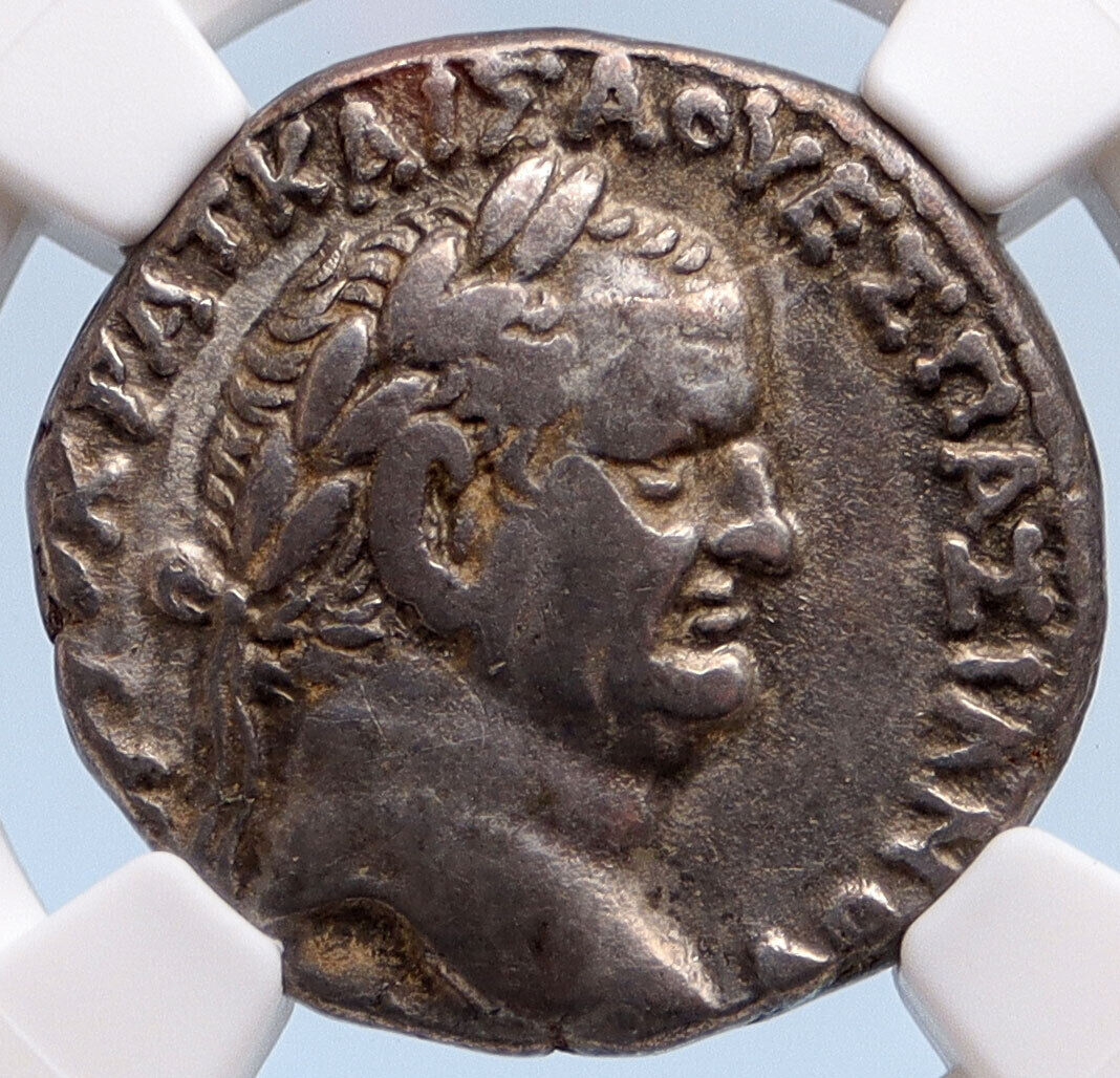 VESPASIAN 69AD Ancient Silver Roman Tetradrachm Coin Antioch Eagle NGC i60112