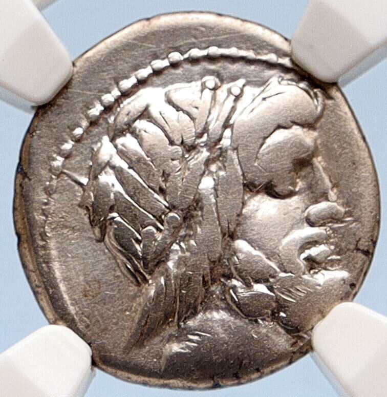 Roman Republic 78BC Rome JUPITER TEMPLE Public Festival Silver Coin NGC i60205