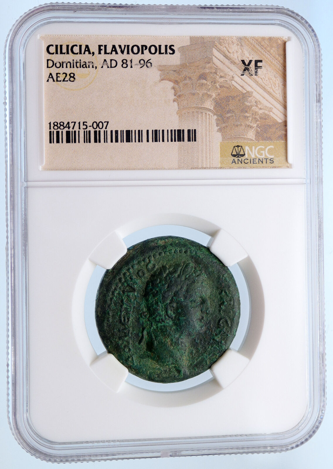 DOMITIAN 81AD Flaviopolis in Cilicia OLD Roman Coin DISCURI GEMINI NGC i63633