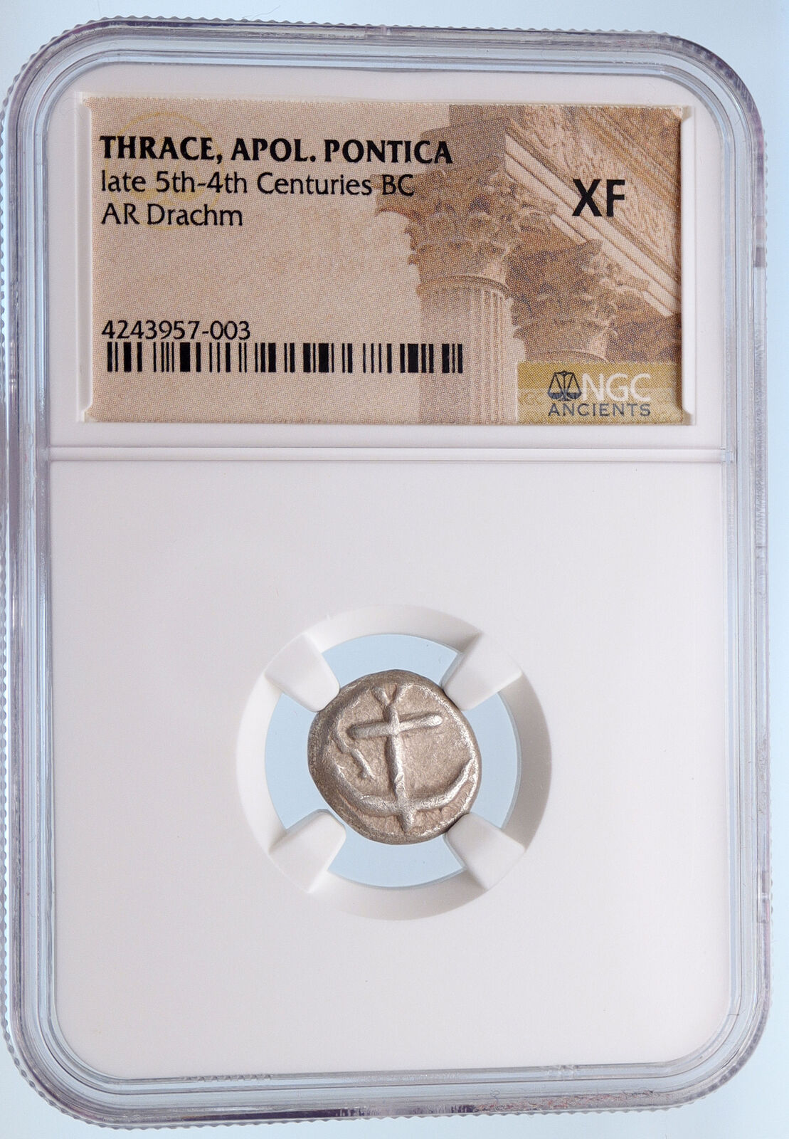 APOLLONIA PONTIKA Ancient 5-4CenBC Greek Silver Coin BLACK SEA Thrace NGC i66653