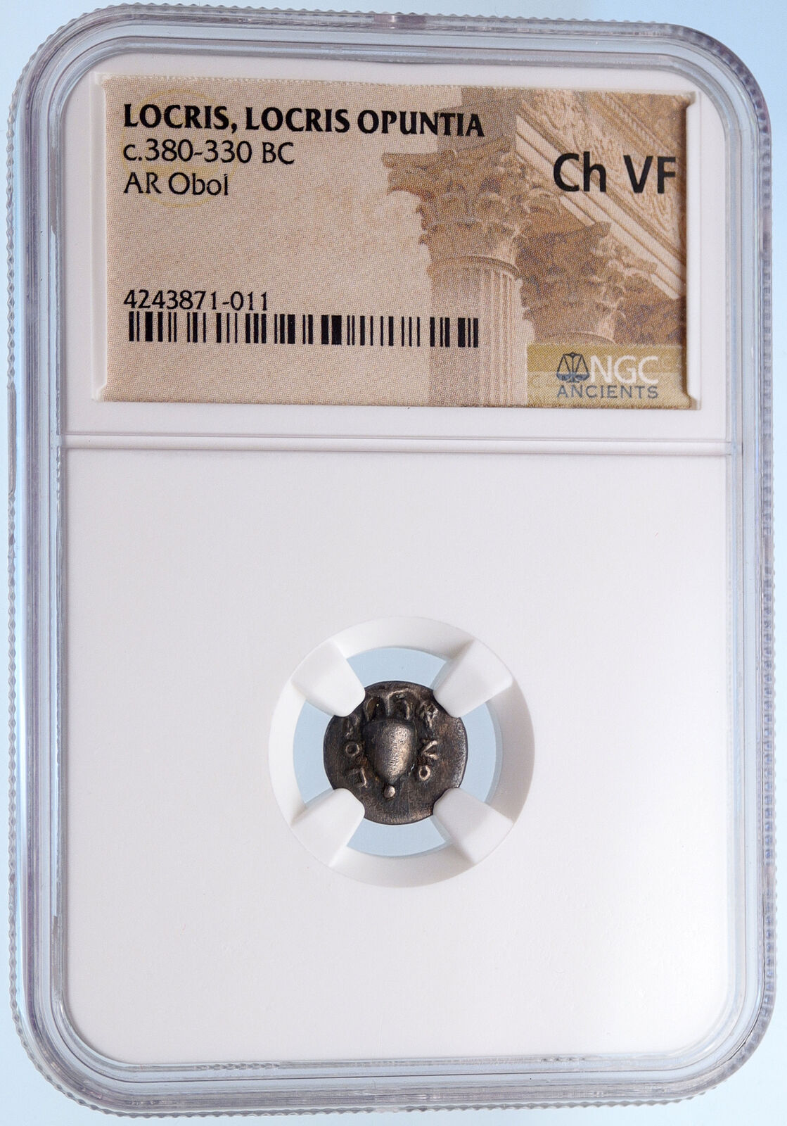 LOKRIS OPUNTIA Greek City of Opus 375BC Ancient Silver Coin Amphora NGC i66673