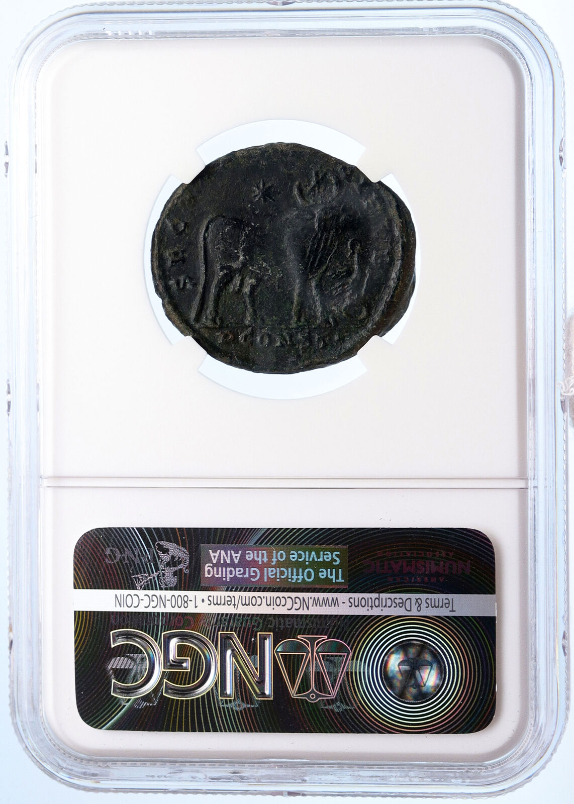 JULIAN II 360AD Bull TAURUS ZODIAC Large Authentic Ancient Roman Coin NGC i60259