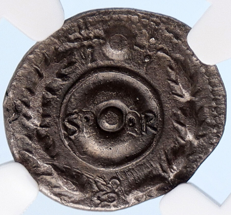 Galba Supporter VINDEX SPAIN Roman Civil War vs NERO 68AD Silver Coin NGC i61204