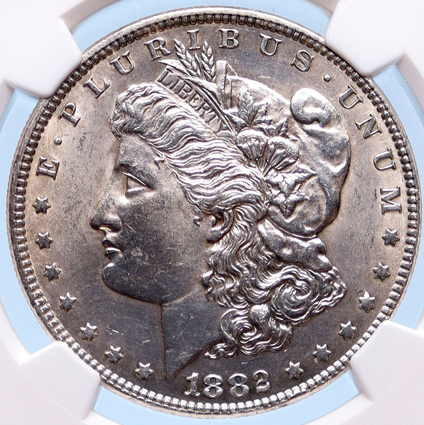 1882 MORGAN SILVER DOLLAR United States of America USA Coin NGC UNC DETAI i57727