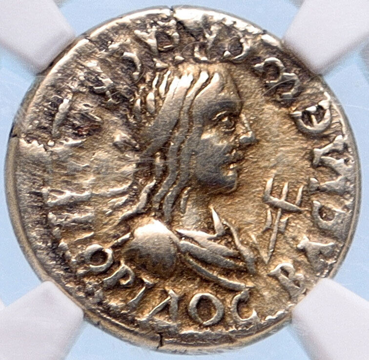 Bosporus King RHESKUPORIS II & Roman ELAGABALUS Electrum Ancient Coin NGC i58600