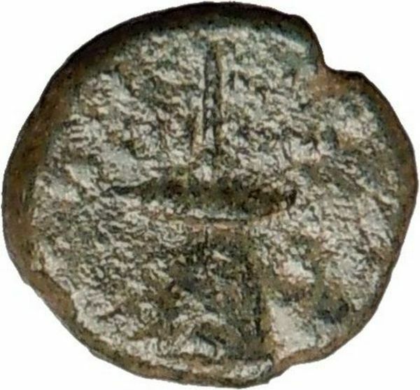 SICILY Syracuse under ROMANS 212BC FLAMEN priest Hat Ancient Greek Coin i24312