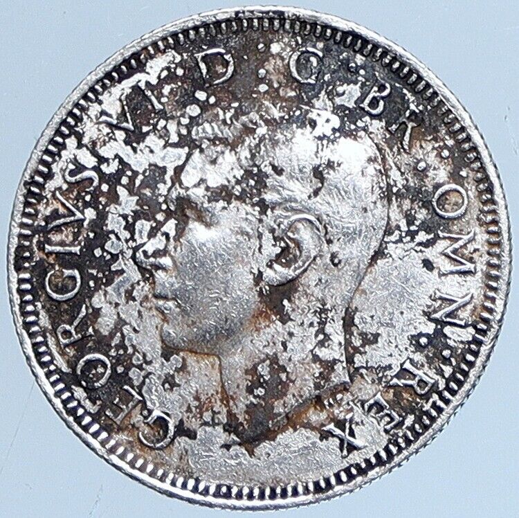 1940 United Kingdom UK Great Britain GEORGE VI Lion Silver Shilling Coin i113964