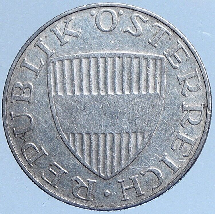 1958 Austria Wachau Woman 10 Schilling OLD Silver Austrian Coin Shield i113979