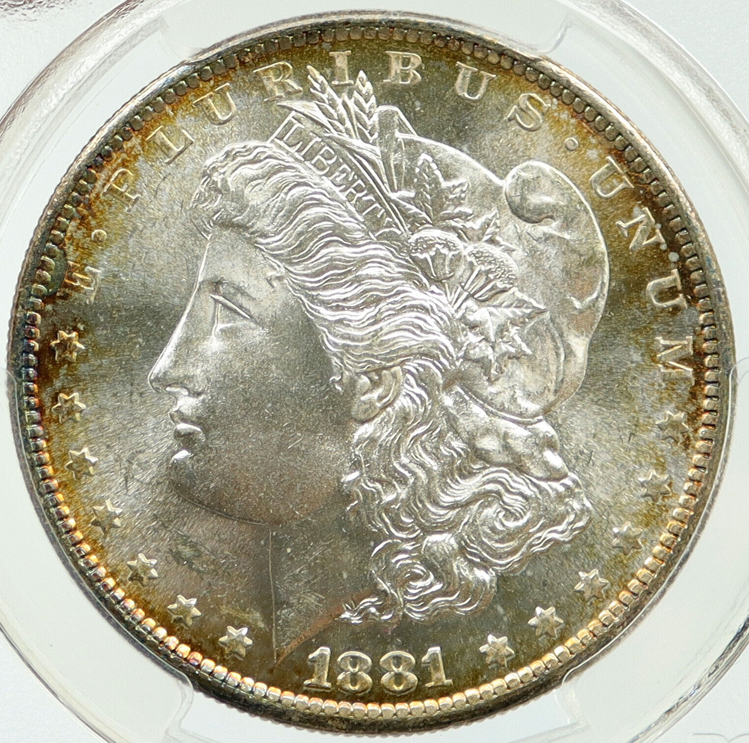 1881 S UNITED STATES of America SILVER Morgan US Dollar Coin EAGLE PCGS i114983