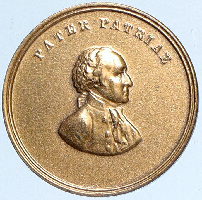 1859 US CIVIL WAR Presidential PATER PATRIAE Washington Cabinet OLD Medal 113923