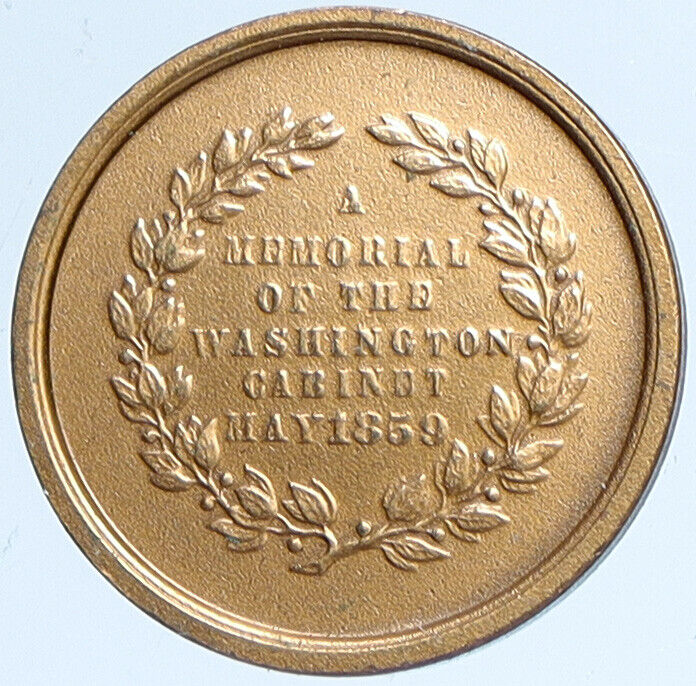 1859 US CIVIL WAR Presidential PATER PATRIAE Washington Cabinet OLD Medal 113923