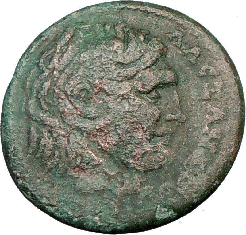 ALEXANDER III the GREAT On Horse Greek Olympic Games Roman Era Coin i22654