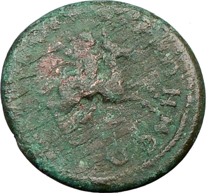 ALEXANDER III the GREAT On Horse Greek Olympic Games Roman Era Coin i22654