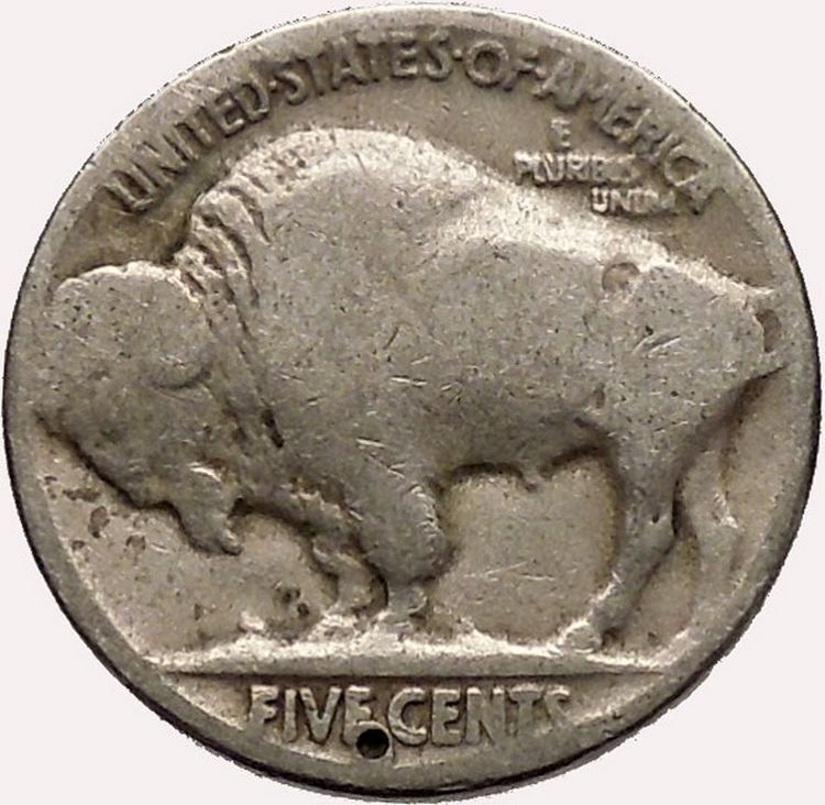 1923 BUFFALO NICKEL 5 Cents of United States of America USA Antique Coin i43596