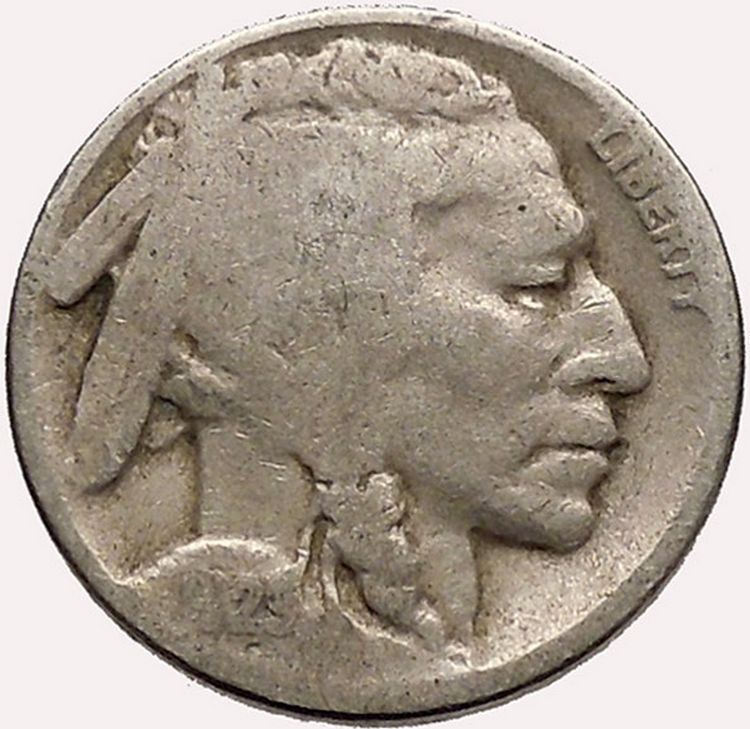 1923 BUFFALO NICKEL 5 Cents of United States of America USA Antique Coin i43596