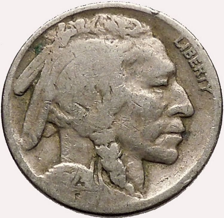 1923 BUFFALO NICKEL 5 Cents of United States of America USA Antique Coin i43595