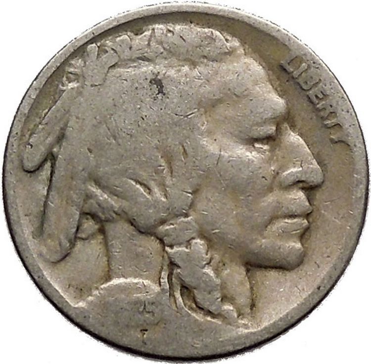 1925 BUFFALO NICKEL 5 Cents of United States of America USA Antique Coin i43673