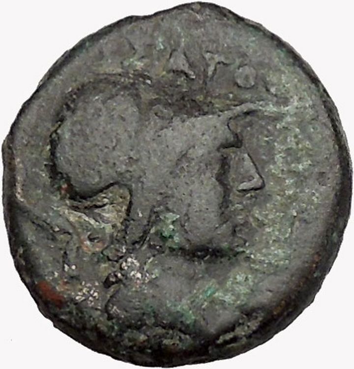 LARISSA Thessaly THESSALIAN LEAGUE 196BC Athena HORSEMAN Greek Coin i43408