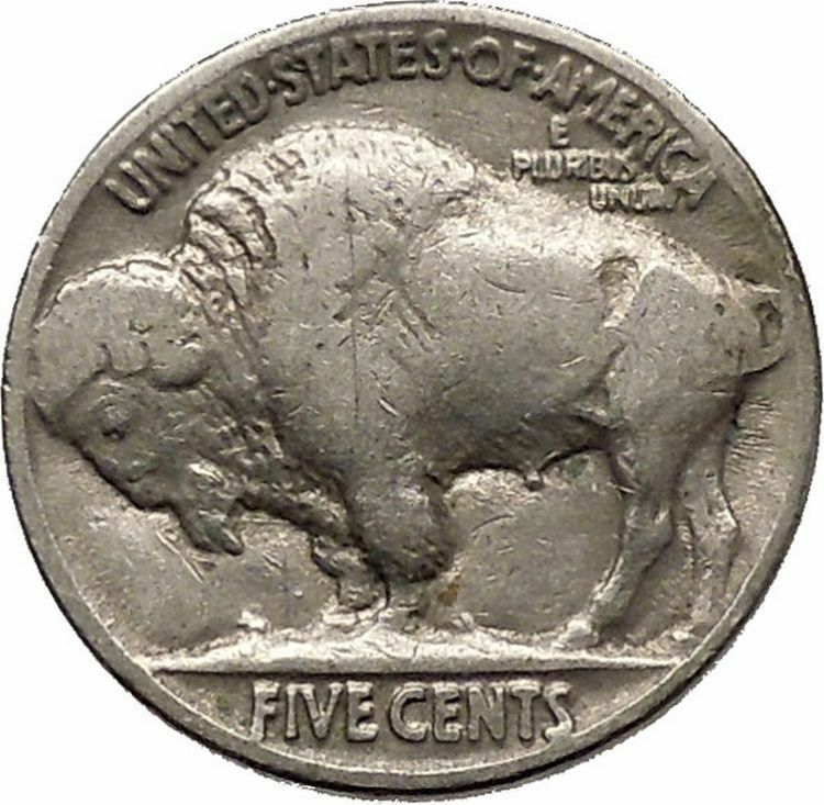 1936 BUFFALO NICKEL 5 Cents of United States of America USA Antique Coin i43821