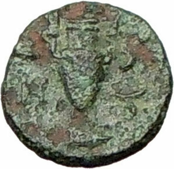 MYRINA Asia Minor 300BC Ancient Greek Coin Athena left head Amphora i28118