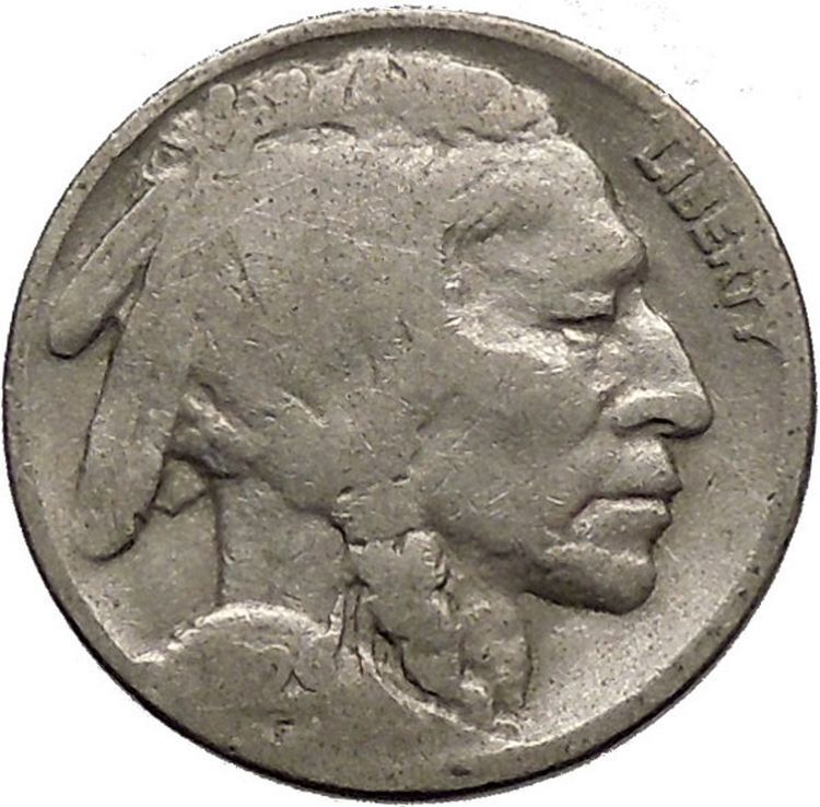 1929 BUFFALO NICKEL 5 Cents of United States of America USA Antique Coin i43732