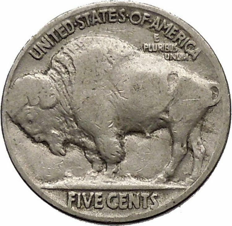 1929 BUFFALO NICKEL 5 Cents of United States of America USA Antique Coin i43717