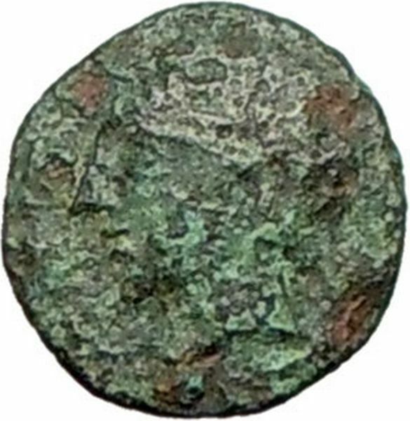 MYRINA Asia Minor 300BC Ancient Greek Coin Athena left head Amphora i28118