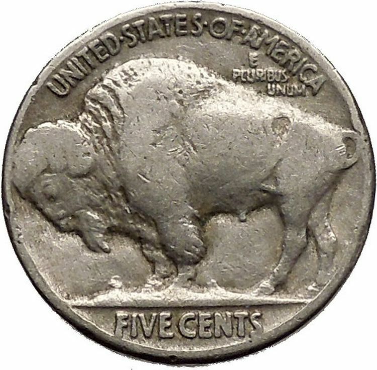 1935 BUFFALO NICKEL 5 Cents of United States of America USA Antique Coin i43770