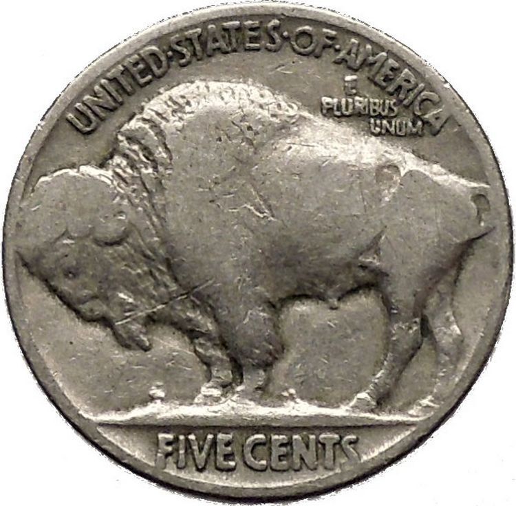 1927 BUFFALO NICKEL 5 Cents of United States of America USA Antique Coin i43689