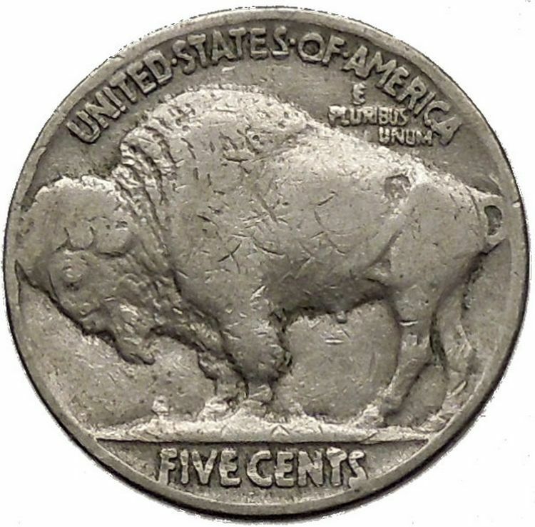 1935 BUFFALO NICKEL 5 Cents of United States of America USA Antique Coin i43776