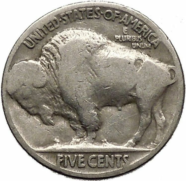 1934 BUFFALO NICKEL 5 Cents of United States of America USA Antique Coin i43766