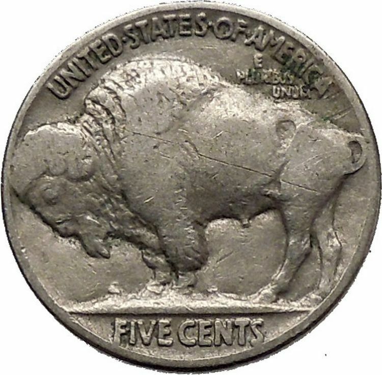 1936 BUFFALO NICKEL 5 Cents of United States of America USA Antique Coin i43809