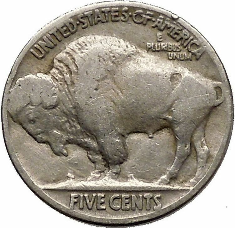 1936 BUFFALO NICKEL 5 Cents of United States of America USA Antique Coin i43815