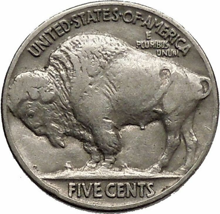 1936 BUFFALO NICKEL 5 Cents of United States of America USA Antique Coin i43804