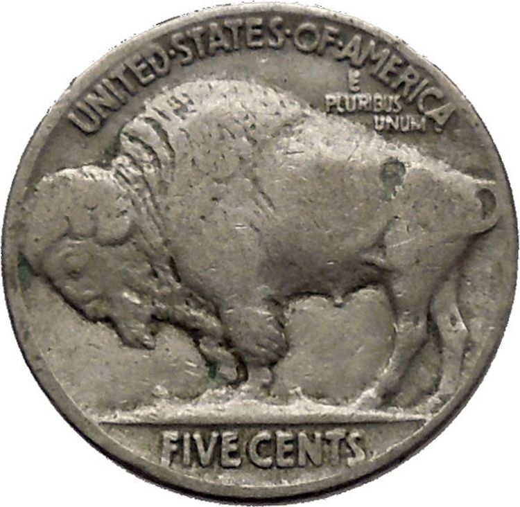 1936 BUFFALO NICKEL 5 Cents of United States of America USA Antique Coin i43833