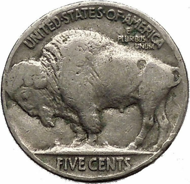 1936 BUFFALO NICKEL 5 Cents of United States of America USA Antique Coin i43834