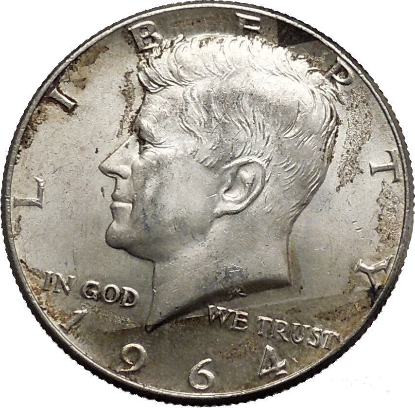 1964 President John F. Kennedy Silver Half Dollar United States USA Coin i44599