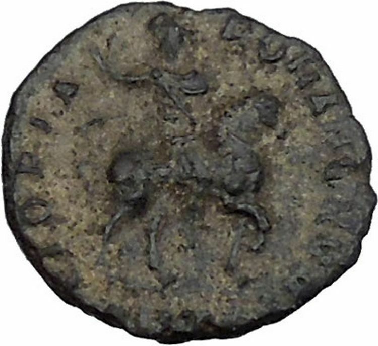 Honorius on horse 392AD Authentic Ancient Roman Coin i44513