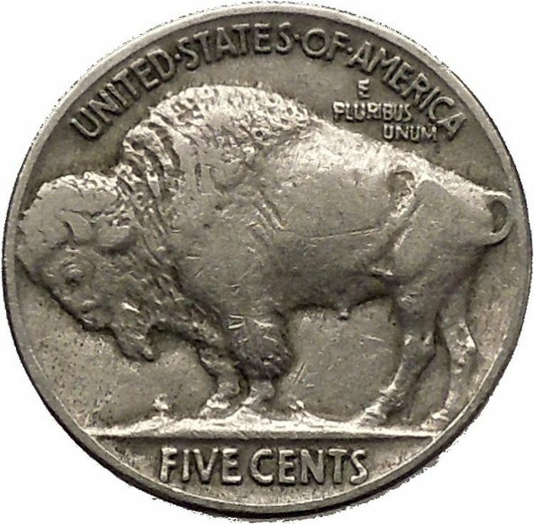 1937 BUFFALO NICKEL 5 Cents of United States of America USA Antique Coin i43887