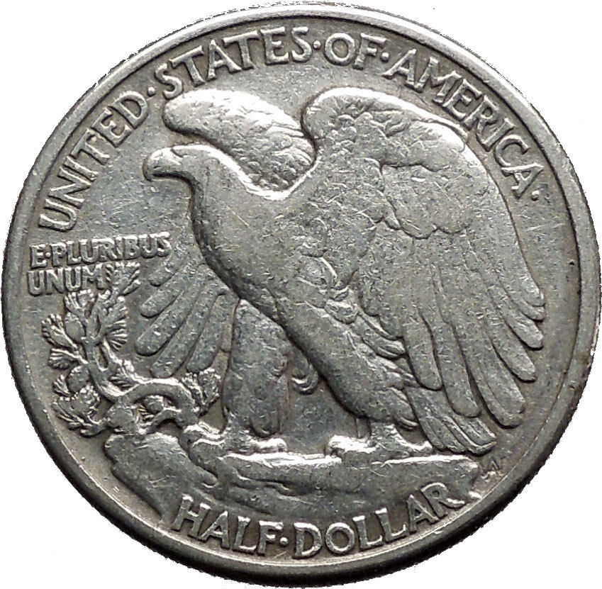 1944 WALKING LIBERTY Half Dollar Bald Eagle United States Silver Coin i44692