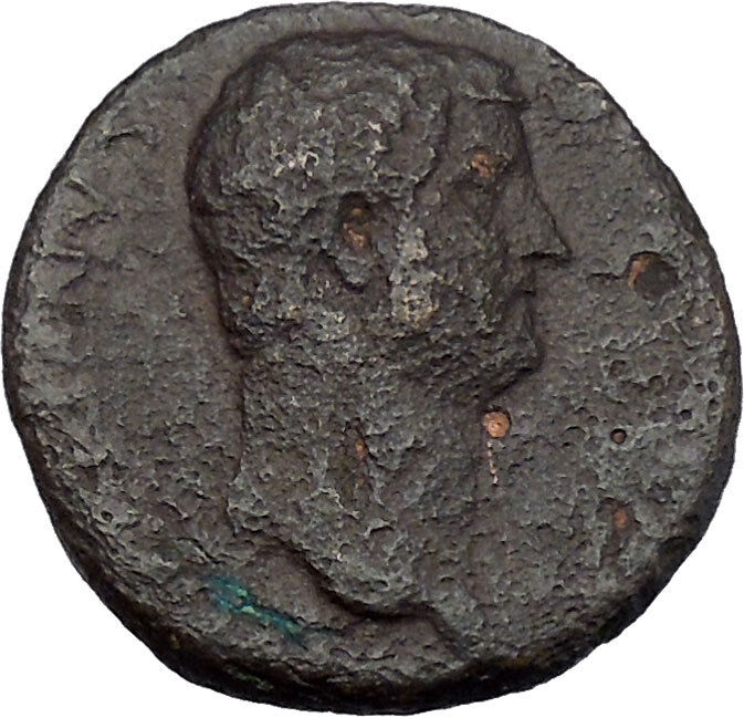 HADRIAN Travels to EGYPT 134AD Sistrum Ibis Authentic Ancient Roman Coin i45569