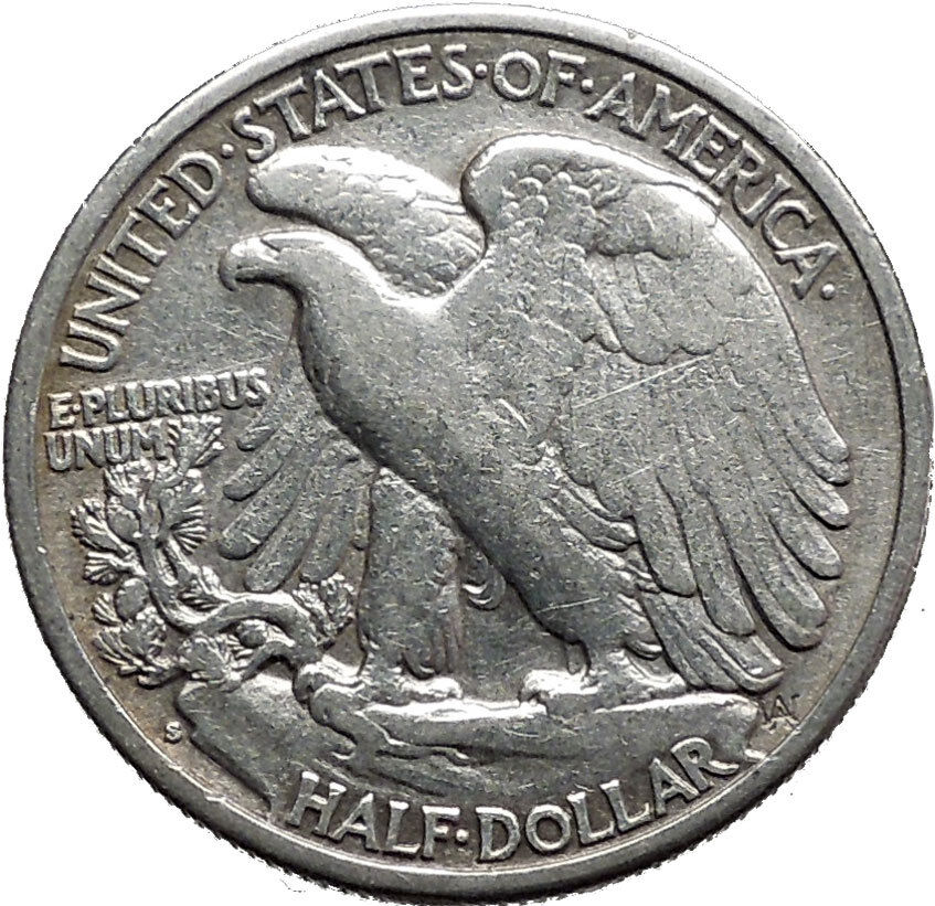 1942 WALKING LIBERTY Half Dollar Bald Eagle United States Silver Coin i44700