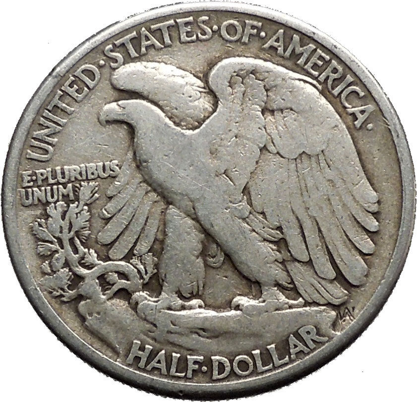 1941 WALKING LIBERTY Half Dollar Bald Eagle United States Silver Coin i44667