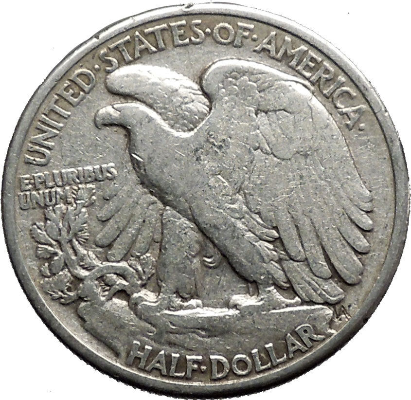 1942 WALKING LIBERTY Half Dollar Bald Eagle United States Silver Coin i44642