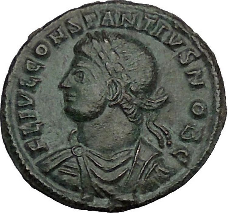 CONSTANTIUS II Constantine the Great son Roman Coin Military camp Gate i45211