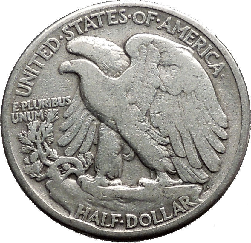 1942 WALKING LIBERTY Half Dollar Bald Eagle United States Silver Coin i44708