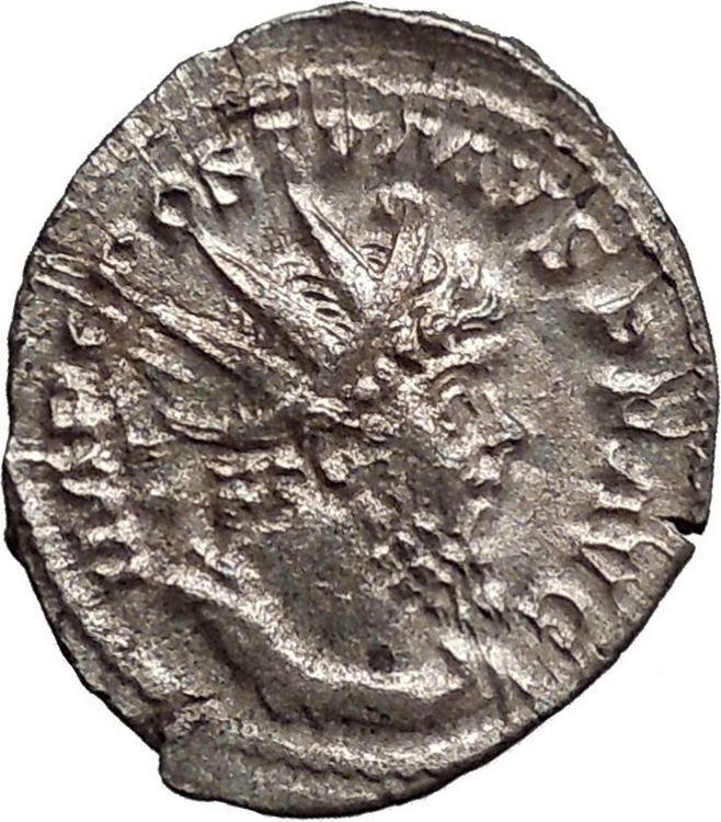 POSTUMUS 268AD JUPITER ZEUS Trier Authentic Silver Ancient Roman Coin i45554